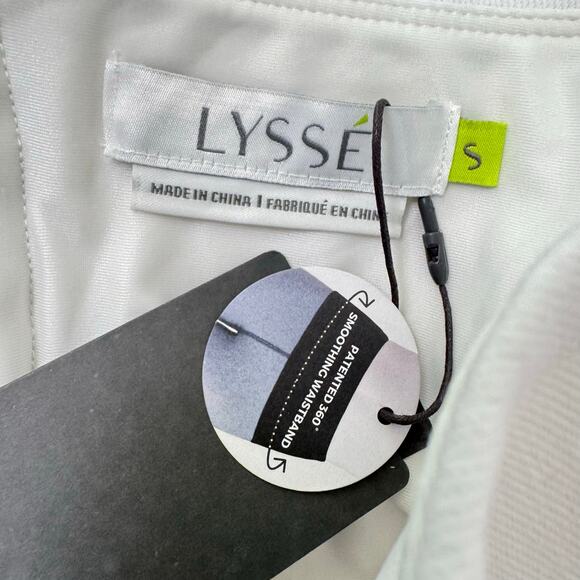 NWT Lysse White Scallop Hem Denim Cropped Pants Mid Rise Bofy Fit Womens Size S - Picture 9 of 11